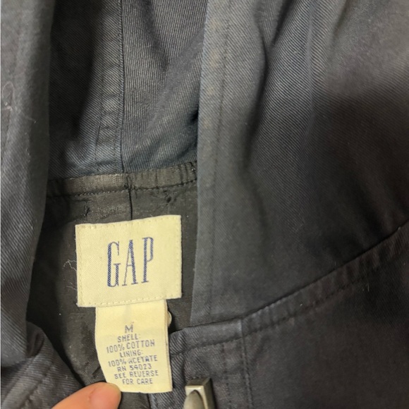 Vintage GAP Navy Hooded Coat - Picture 4 of 6